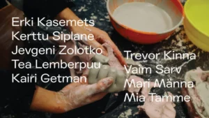 Kunstnikud Erki Kasemets, Kerttu Siplane, Jevgeni Zolotko, Tea Lemberpuu, Kairi Getman, Trevor Kinna, Vaim Sarv, Mari Männa ja Mia Tamme programmi „Kunstnikud on kohal“ visuaal